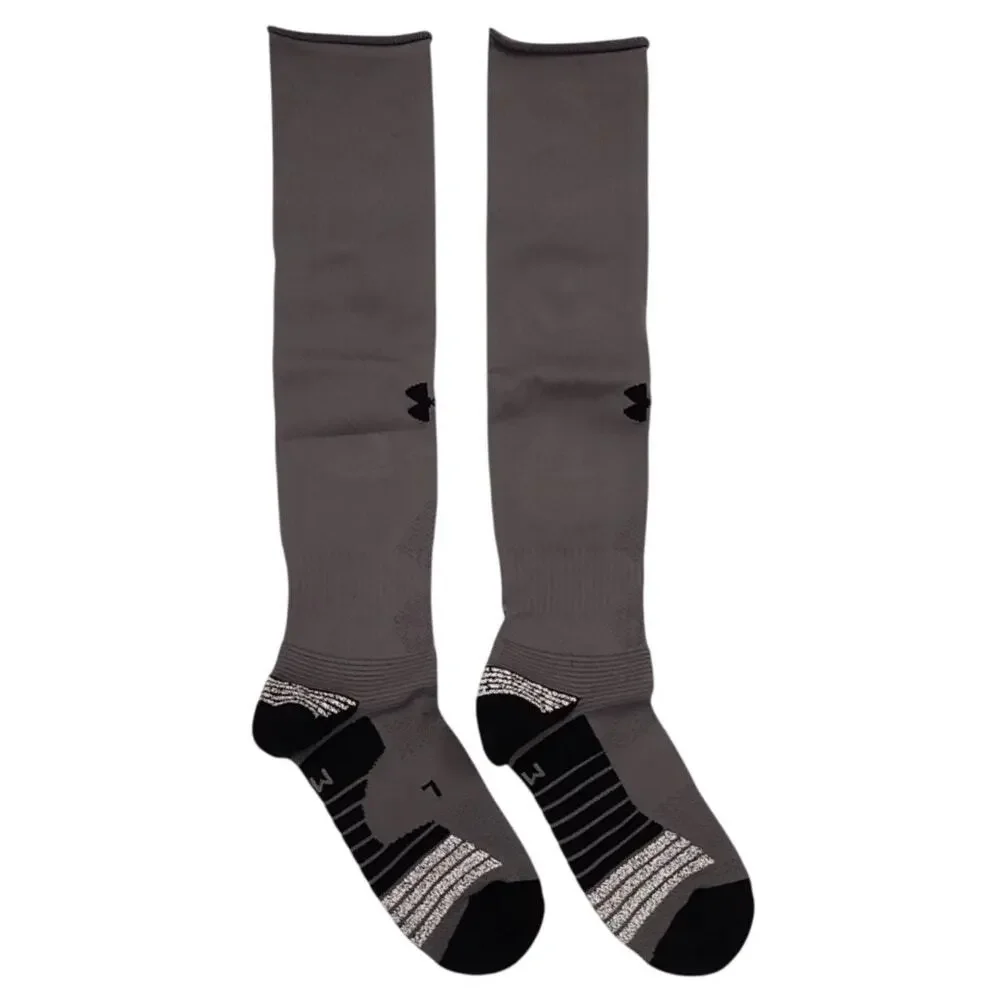 Under Armour Soccer Performance Over The Calf Socks, Graphite, M 7-8.5, NWT